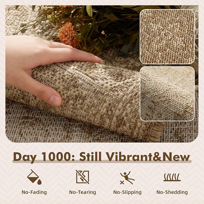 MontVoo-3x5 Outdoor Rug Porch Entryway Rug-Polypropylene Indoor Outdoor Rugs - Image 2