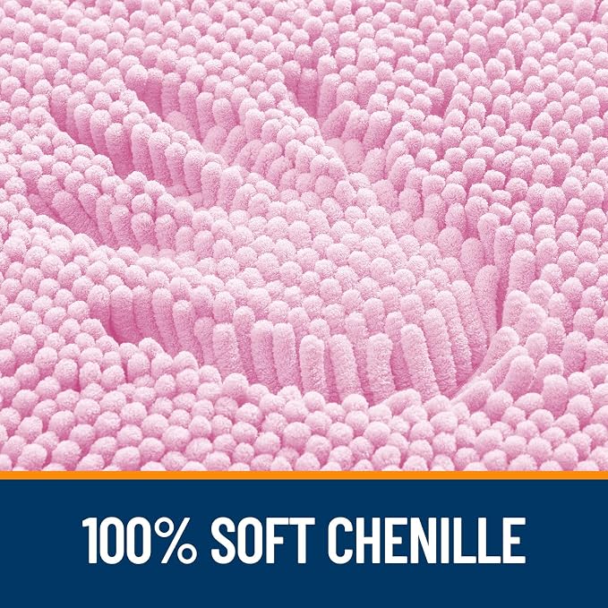 OLANLY Bathroom Runner Rugs 70x24, Extra Soft Absorbent Chenille Bath Rugs - Image 3