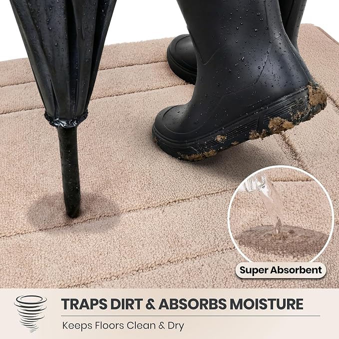 PURRUGS Dirt Trapping Door Mat 32" x 70", Non-Slip/Skid Machine Washable - Image 2