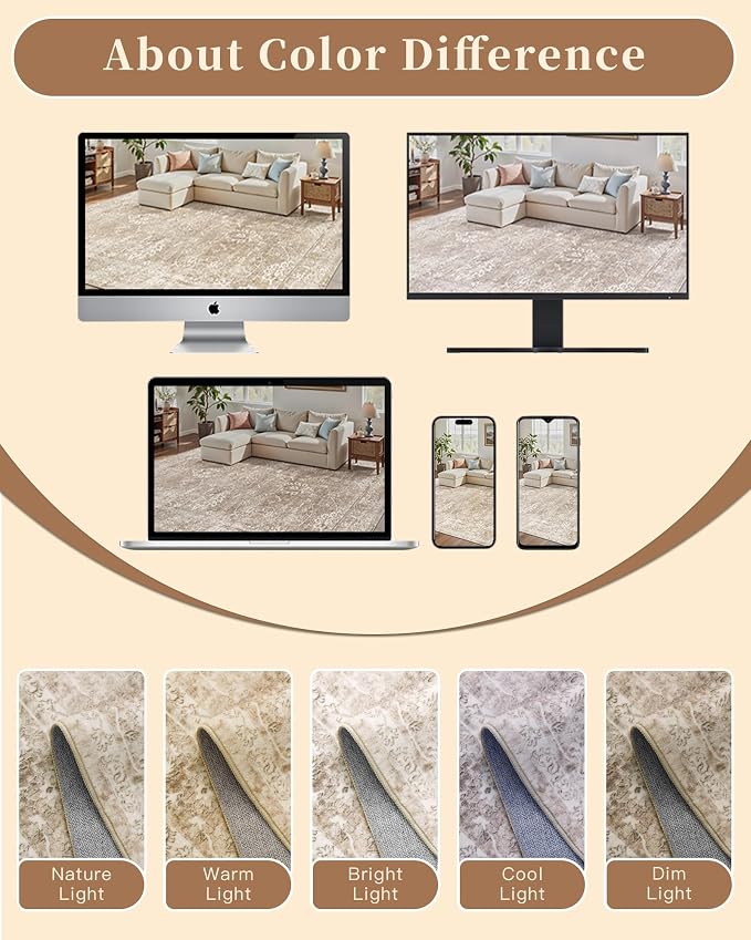 Madane Runner Rug 2x12 for Hallway, Kitchen Non-Slip Runner Rug - Image 5