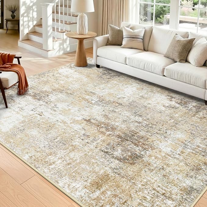 RELEANY Washable Area Rugs 8'x10' Non-Slip Modern Abstract Soft - Image 8