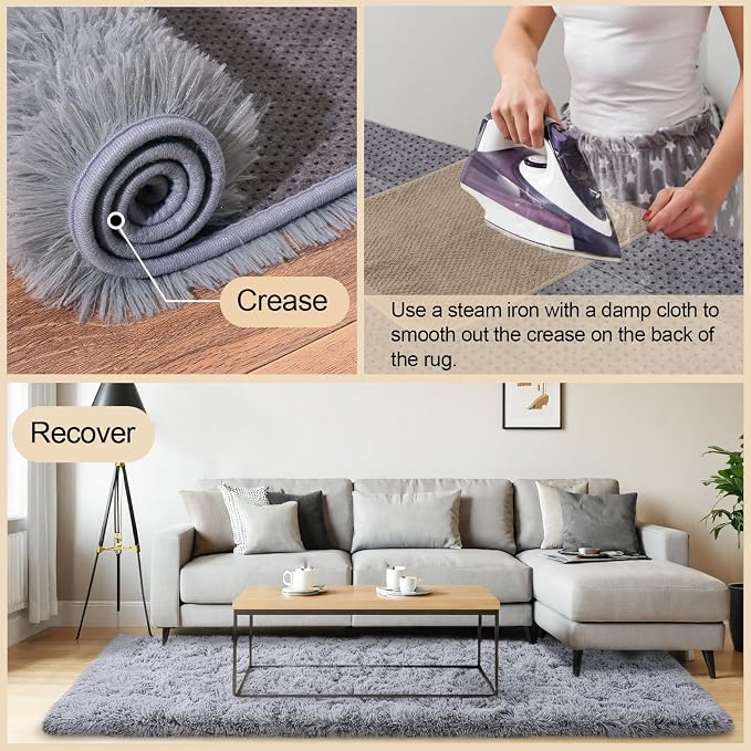 Mugorn Area Rugs 9x12 Living Room, Large Fluffy Area Rugs - Image 3