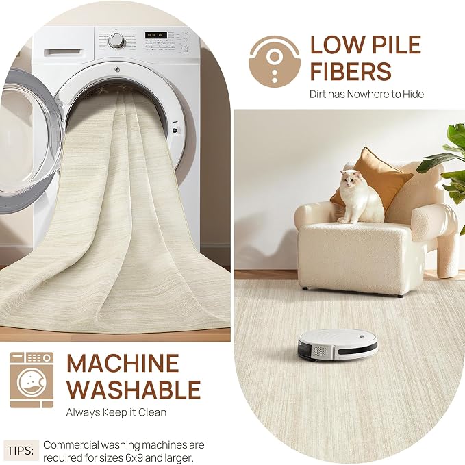 UERMEI 8x10 Washable Area Rug - Image 7