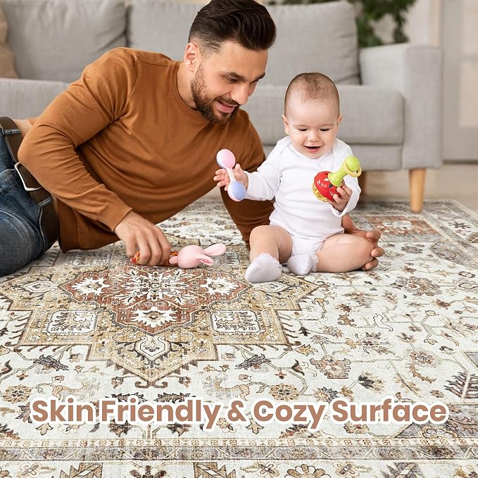 Vintage Living Room Area Rug 10x14 - Image 4