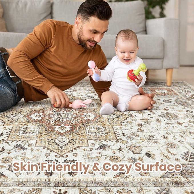 Vintage Living Room Area Rug 10x12 - Image 3