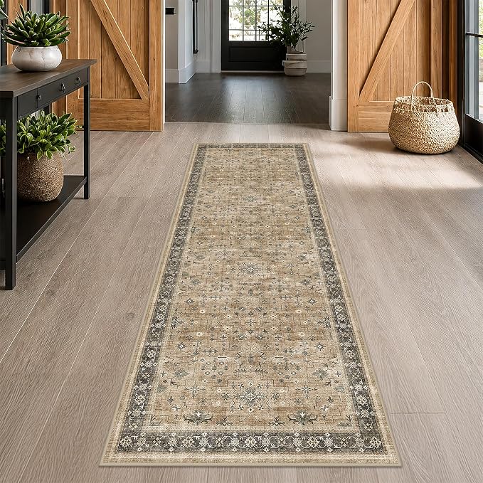 Natural Taupe 2x8 Runner Rug for Hallway, Long Runner Rug for Kitchen, Entryway - Image 6