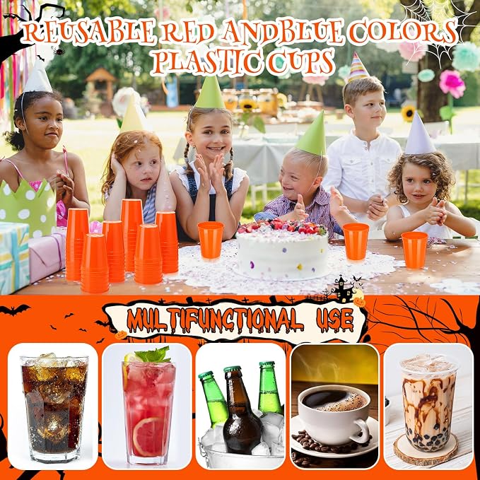Yungyan 12 Pack 16 oz Stadium Cups Reusable Plastic Cups Blank Drink Stadium - Image 6