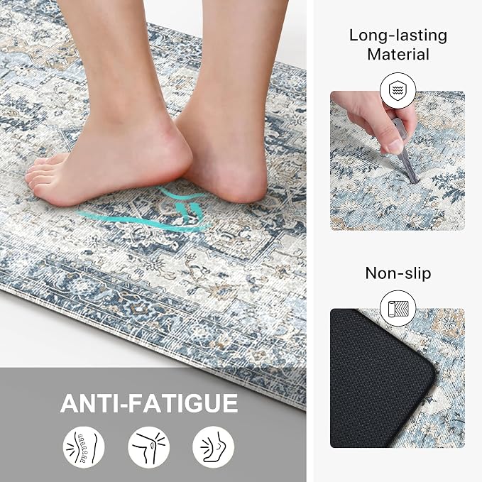 GENIMO Kitchen Mats for Floor, Washable Anti Fatigue Mat for Cushioned - Image 3