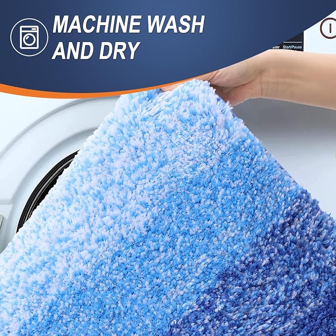 OLANLY Luxury Toilet Rugs U-Shaped 24x20, Extra Soft and Absorbent Microfiber - Image 6