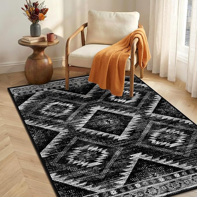 BESTSWEETIE Area Rug 3x4 Rug Machine Washable Non-Slip Low Pile Print Pattern by BESTSWEETIE