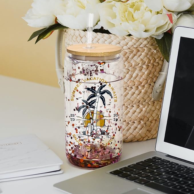 AGH 16OZ Snow Globe Glass Tumbler, 8 Pack Sublimation Glass - Image 7