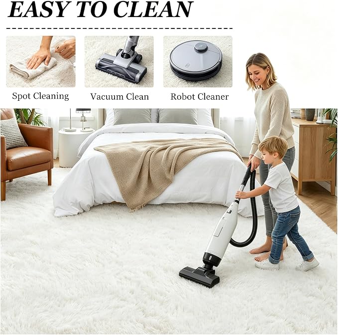 8x10 Area Rugs for Living Room Bedroom: Ultra Soft Fluffy Shag Rug Upgrade - Image 8