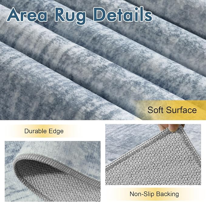 8x10 Ft Large Area Rugs for Living Room, Soft Non-Slip Washable Rugs Modern - Image 6