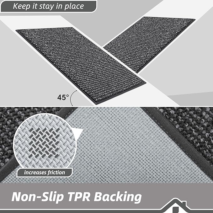 BEQHAUSE Dirt Trapper Door Mat 32" x 48", Non-Slip Washable Doormats Entrance - Image 6