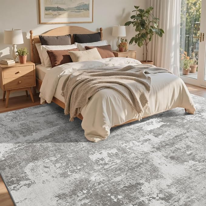 4x6 Ft Area Rugs for Living Room, Soft Non-Slip Washable Rugs Modern Abstract - Image 4