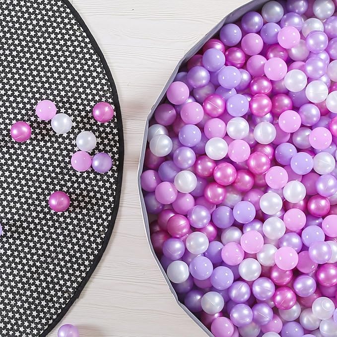 GOGOSO Ball Pits Balls for Toddlers Pack of 50 100 200 Plastics Shape Ball Non-Phthalate Non-BPA Non-Toxic 2.2-Inch Crush Proof Play Balls