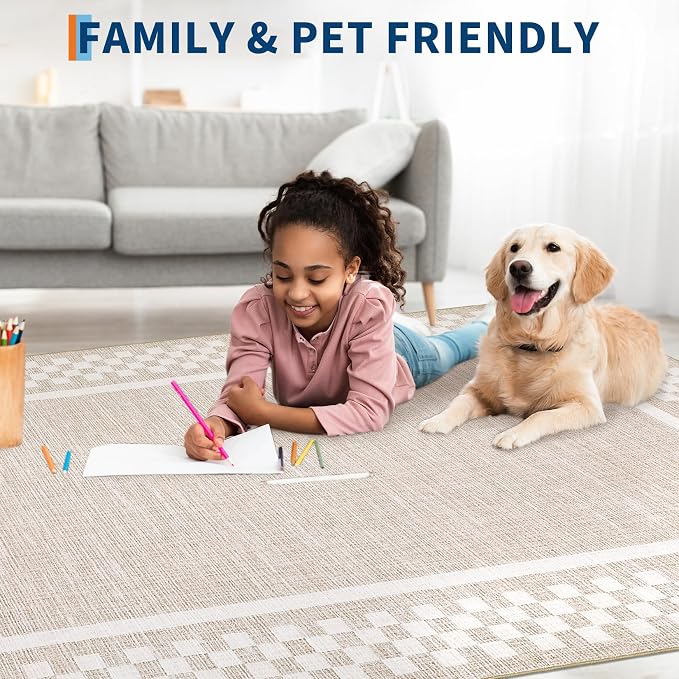 GarveeHome Modern Bordered 8x10 Area Rugs - Image 3
