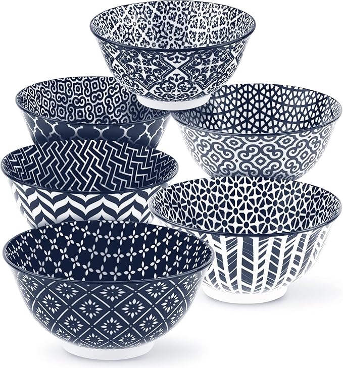 KooK Soup Bowl, Cereal Bowl, Ceramic Cereal Bowls, Dishwasher and Freezer Safe by Kook
