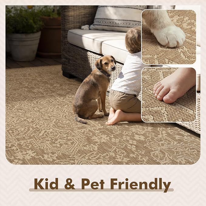 MontVoo-3x5 Outdoor Rug Porch Entryway Rug-Polypropylene Indoor Outdoor Rugs - Image 9