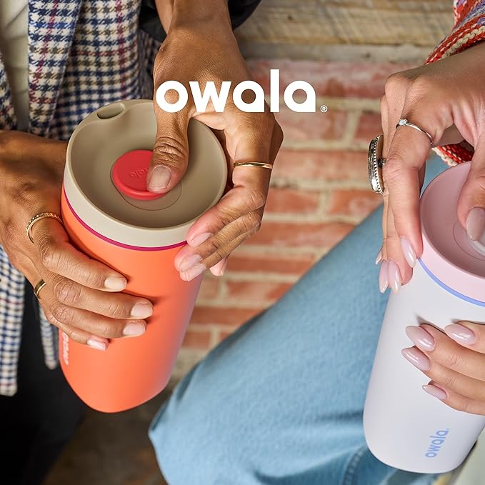 Owala SmoothSip Slider Insulated Stainless Steel Coffee Tumbler, Reusable Cup - Image 5