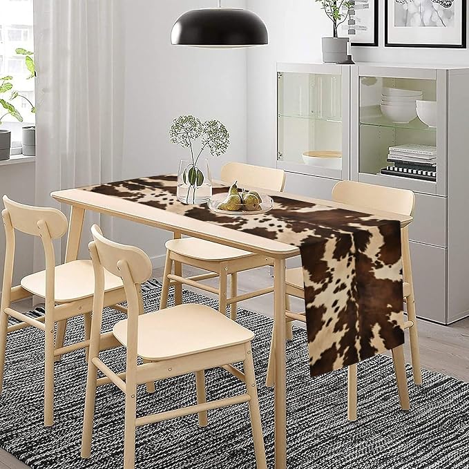Cow Print Table Runner, 13x120 Inch - Image 3