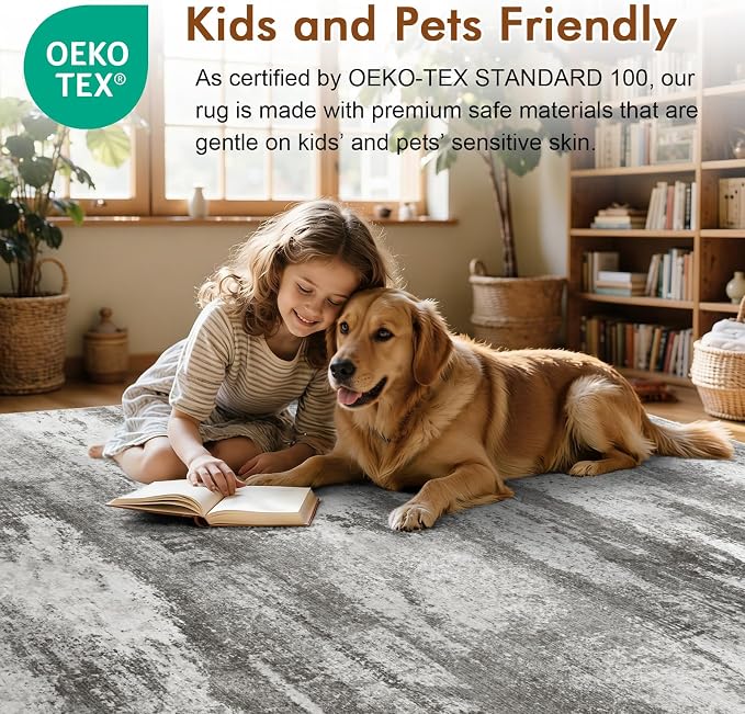 2x6 Ft Washable Runner Rug, Non-Slip Low Pile Hallway Kitchen Area Rug - Image 5