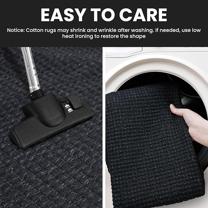 IOHOUZE Washable Runner Rug 3x8 Non Slip Rubber Backed Wide Hallway Runner - Image 4