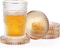 JUXYES Set of 5 Heat-Resistant Clear Glass Coaster by JUXYES