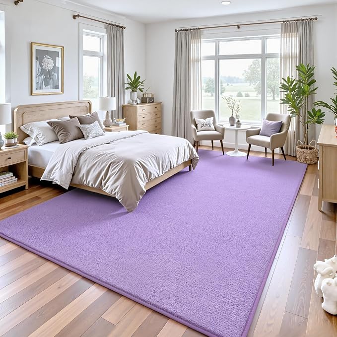 Keeko 4x6 Purple Area Rugs for Bedroom, Soft Modern Living Room Rug Indoor Non - Image 6