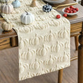 Artoid Mode Beige Soft Faux Fur Pumpkins Fall Table Runner 13x36 Inch | by ArtoidMode