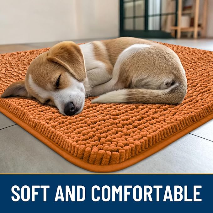 Smiry Dog Door Mat for Muddy Paws 59x35, Absorbent Dirt Trapper, Non-Slip - Image 2
