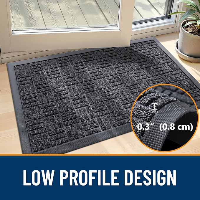 OLANLY Front Door Mat Outside Entrance 29.5x17, Heavy Duty Sturdy Natural - Image 5