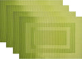 PIGCHCY Placemats Washable Vinyl Woven Table Mats, Elegant Durable Placemats by PIGCHCY