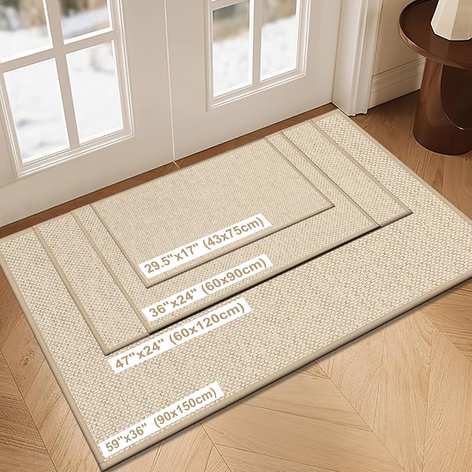 LEKEEPGO Door Mat 24"x36", Non Slip Door Mat Indoor Entrance, Rubber Backing - Image 2