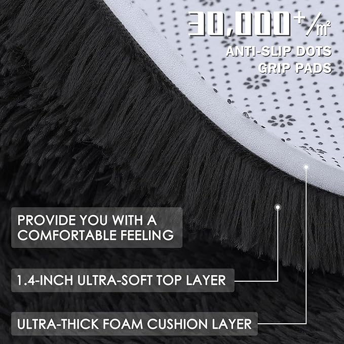 OLANLY 4x7 Area Rugs for Living Room Bedroom, Machine Washable Soft Fluffy - Image 9