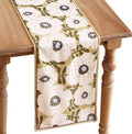 bilin gaier Designer French Linen Extra Long Table Runner, Floral Pattern by bilingaier