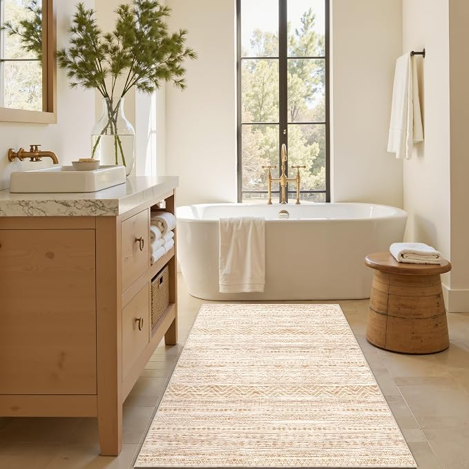 3x5 Washable Rug Moroccan Small Entryway Rug Non Slip Indoor Floor Carpet - Image 7