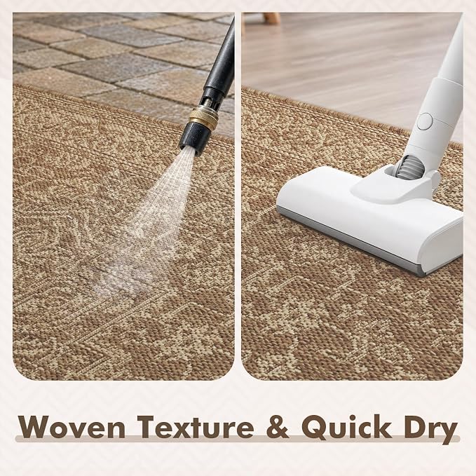 MontVoo-Outdoor Rug-Patio Rug 6x9 ft Polypropylene Indoor Outdoor Rugs Carpet - Image 6