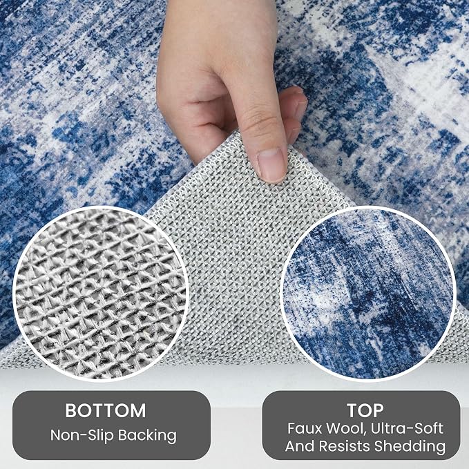 IOHOUZE Abstract Runner Rug 3x12 Ft Washable Runners - Image 4