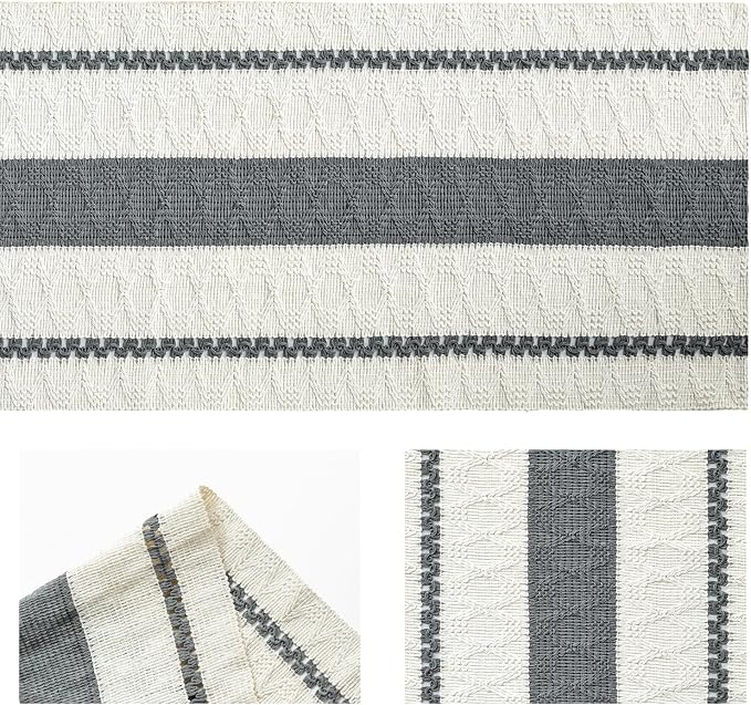 Artoid Mode Dark Green Rustic Woven Table Runner 12x60 Inch | Holiday Farmhouse - Image 6