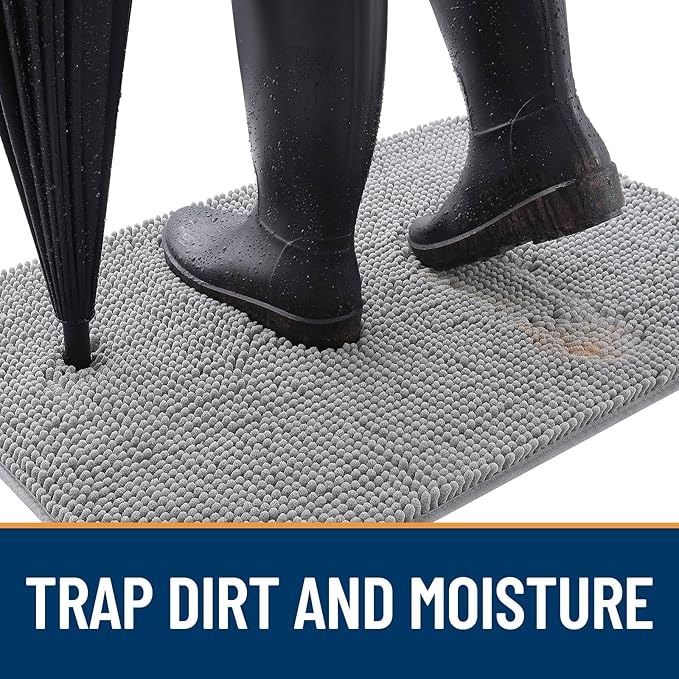 OLANLY Dog Door Mat for Muddy Paws 44x32, Absorbs Moisture and Dirt, Absorbent - Image 2