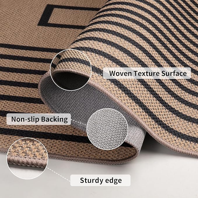 Tangsoo Easy Jute Rug 6x9 Washable Area Rugs - Image 3