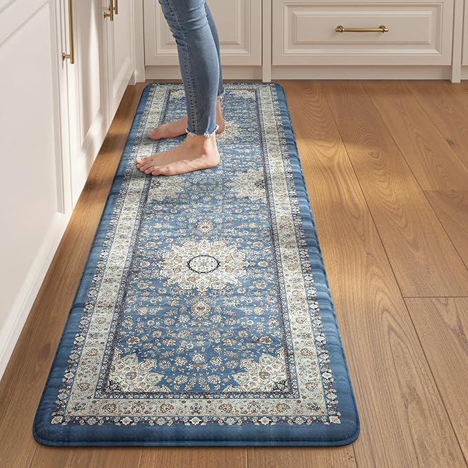 Collive Kitchen Rugs Anti Fatigue, Cushioned Kitchen Floor Mats Waterproof by Collive