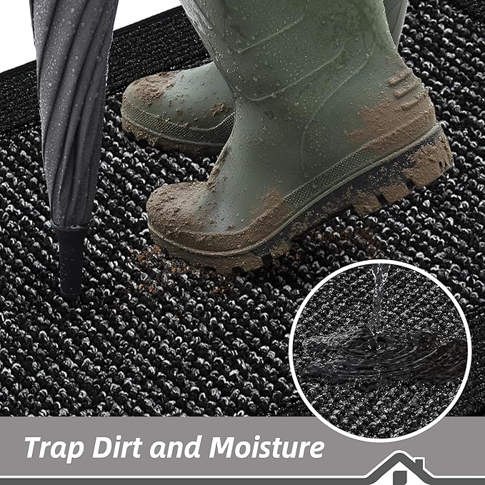 BEQHAUSE Indoor Door Mat 24" x 60", Dirt Trapper Door Mats Non-Slip Entryway - Image 3