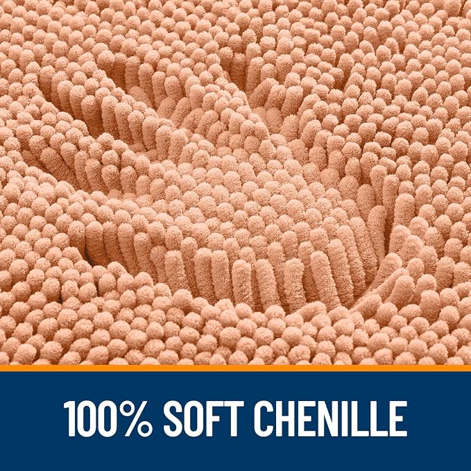 OLANLY Bathroom Rugs 36x24, Extra Soft Absorbent Chenille Bath Rugs, Rubber - Image 3