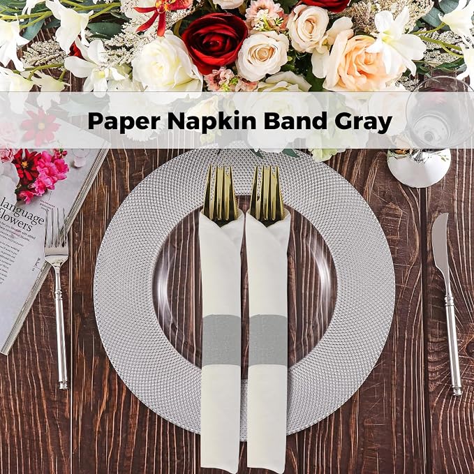 Germiwipe 500 Pcs Self-Adhesive Napkin Bands, | Paper Napkin Rings - Image 3