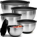 Premium Mixing Bowls With Lids Set, Airtight Lids, Thicker Stainless Steel by PriorityChef
