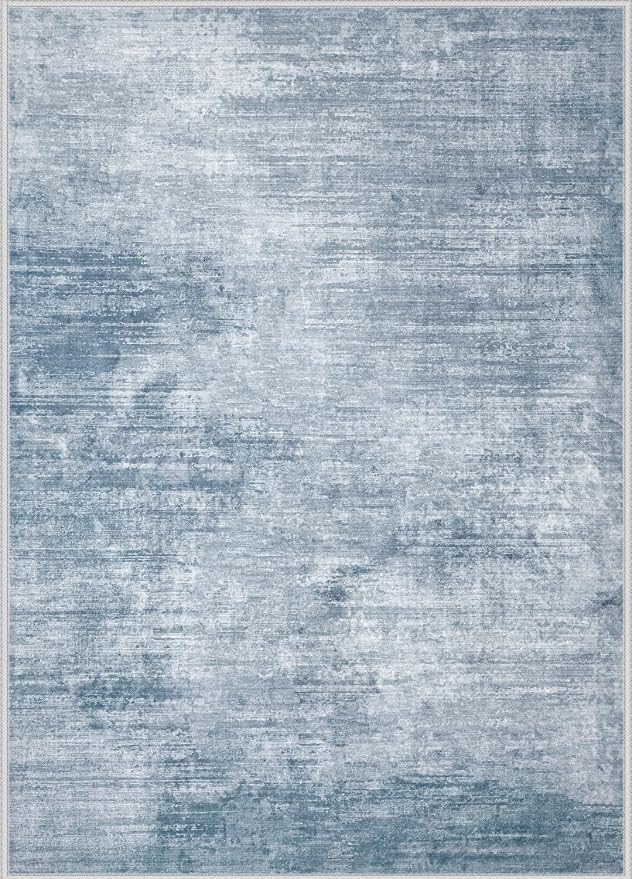 Area Rugs 8x10 Living Room: Washable Rug Modern Abstract Large Rugs Soft Non - Image 9