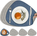 Faux Leather Placemats Set of 4, Dual Sided by Chitomars