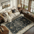 RELEANY Area Rugs 5'x7' Washable Non-Slip, Floral Vintage Distress Medallion by RELEANY